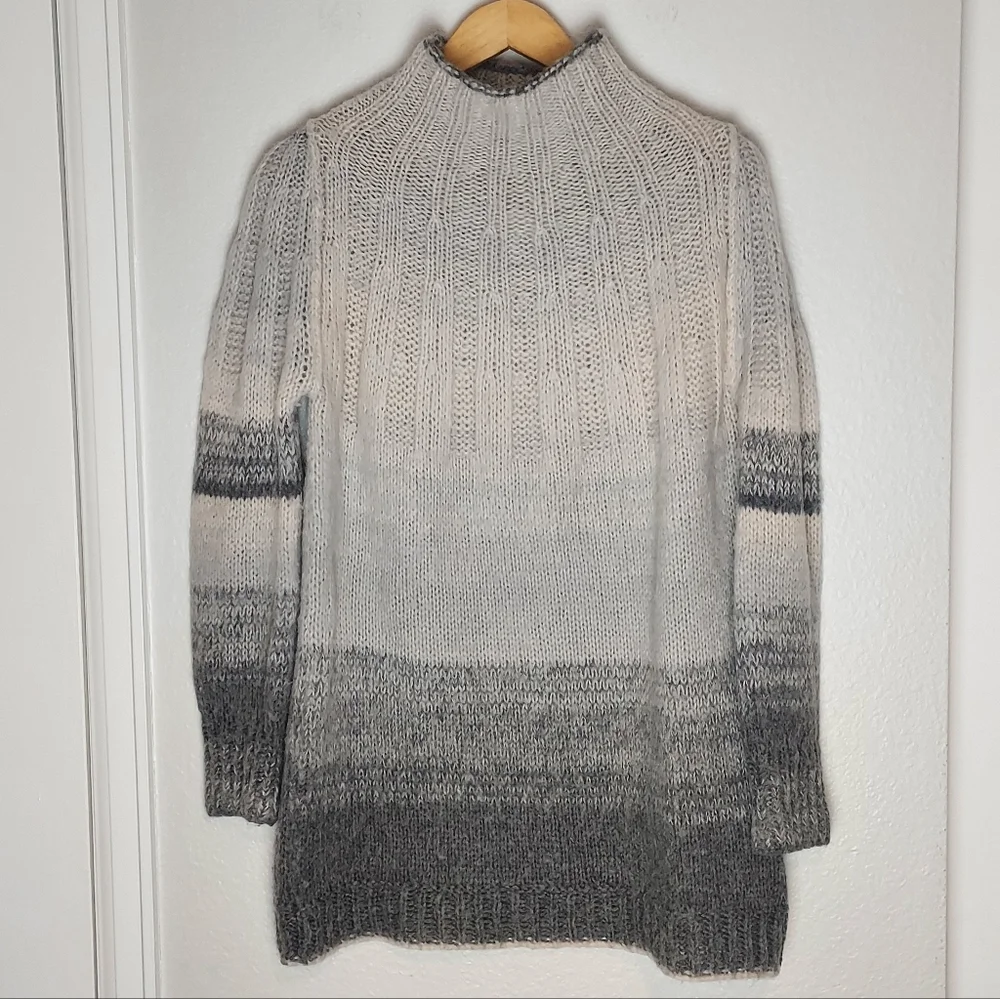 Anthropologie Perri Ombre Wool Blend Tunic Sweater Wool Alpaca Oversized Small
